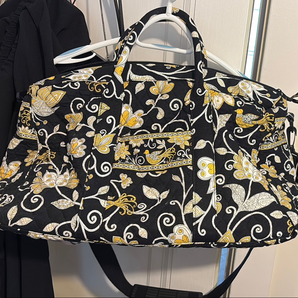 Vera Bradley Black and Gold Floral Tote